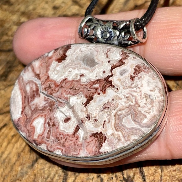 Laguna Crazy Lace Agate Pendant 2” - Picture 2 of 6